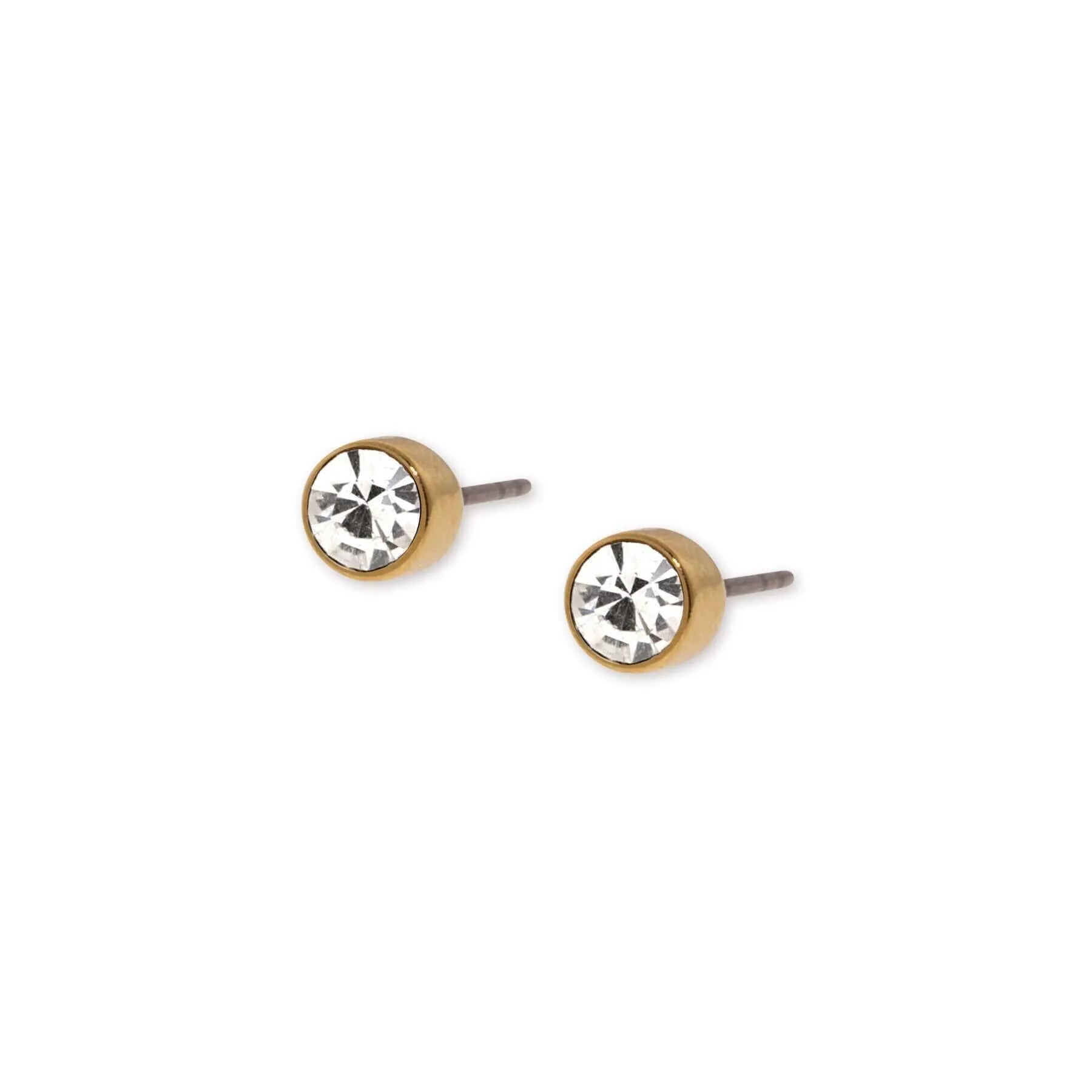 1928 Jewelry Round Crystal Tiny Stud Earrings 1928 Jewelry