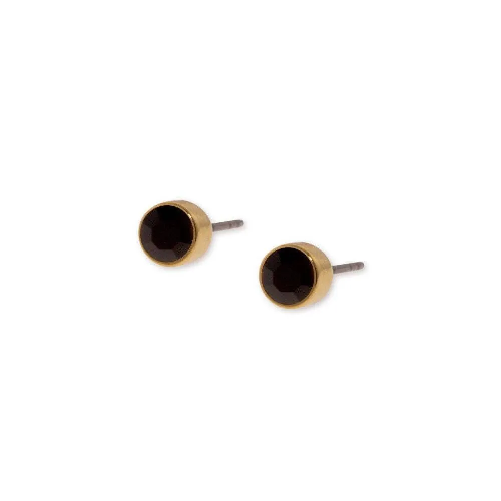 1928 Jewelry Round Crystal Tiny Stud Earrings 1928 Jewelry