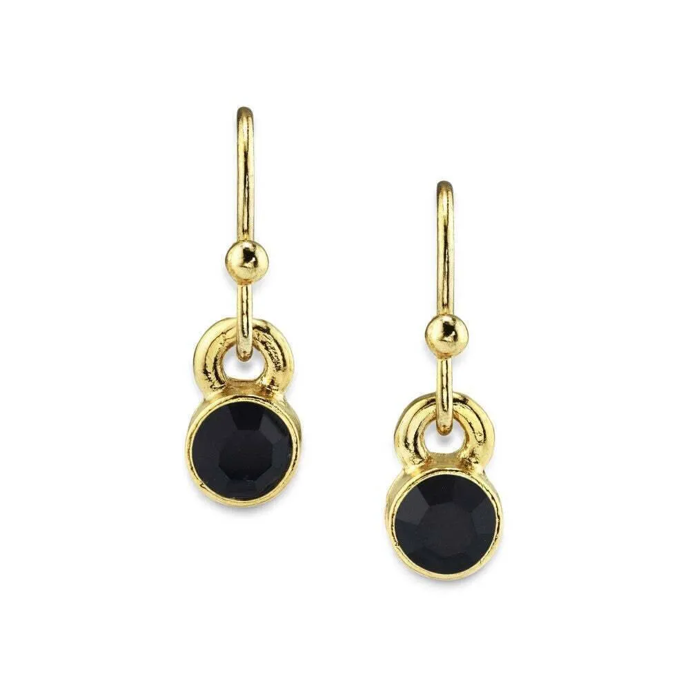 1928 Jewelry Round Crystal Wire Drop Earrings 1928 Jewelry