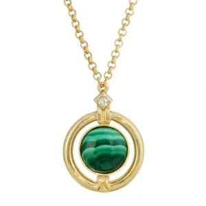 1928 Jewelry Round Gemstone And Crystal Pendant Necklace 20"   3" Extender 1928 Jewelry