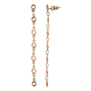 1928 Jewelry Round Link Linear Chain Earrings 1928 Jewelry