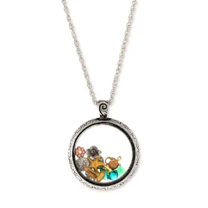 1928 Jewelry Round Multi Charms Glass Pendant Necklace 30" 1928 Jewelry