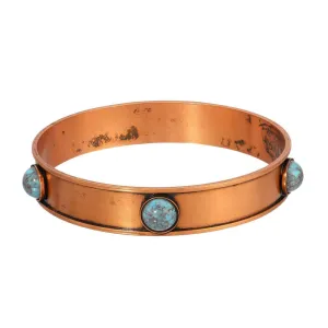 1928 Jewelry Round Turquoise Stone Bangle Bracelet 1928 Jewelry