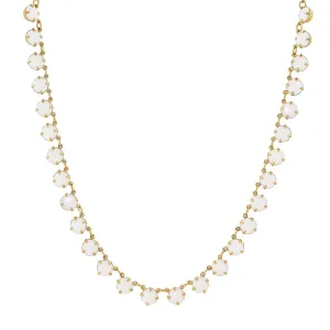 1928 Jewelry Round White Austrian Crystal Collar Necklace 16"   3" Extender 1928 Jewelry
