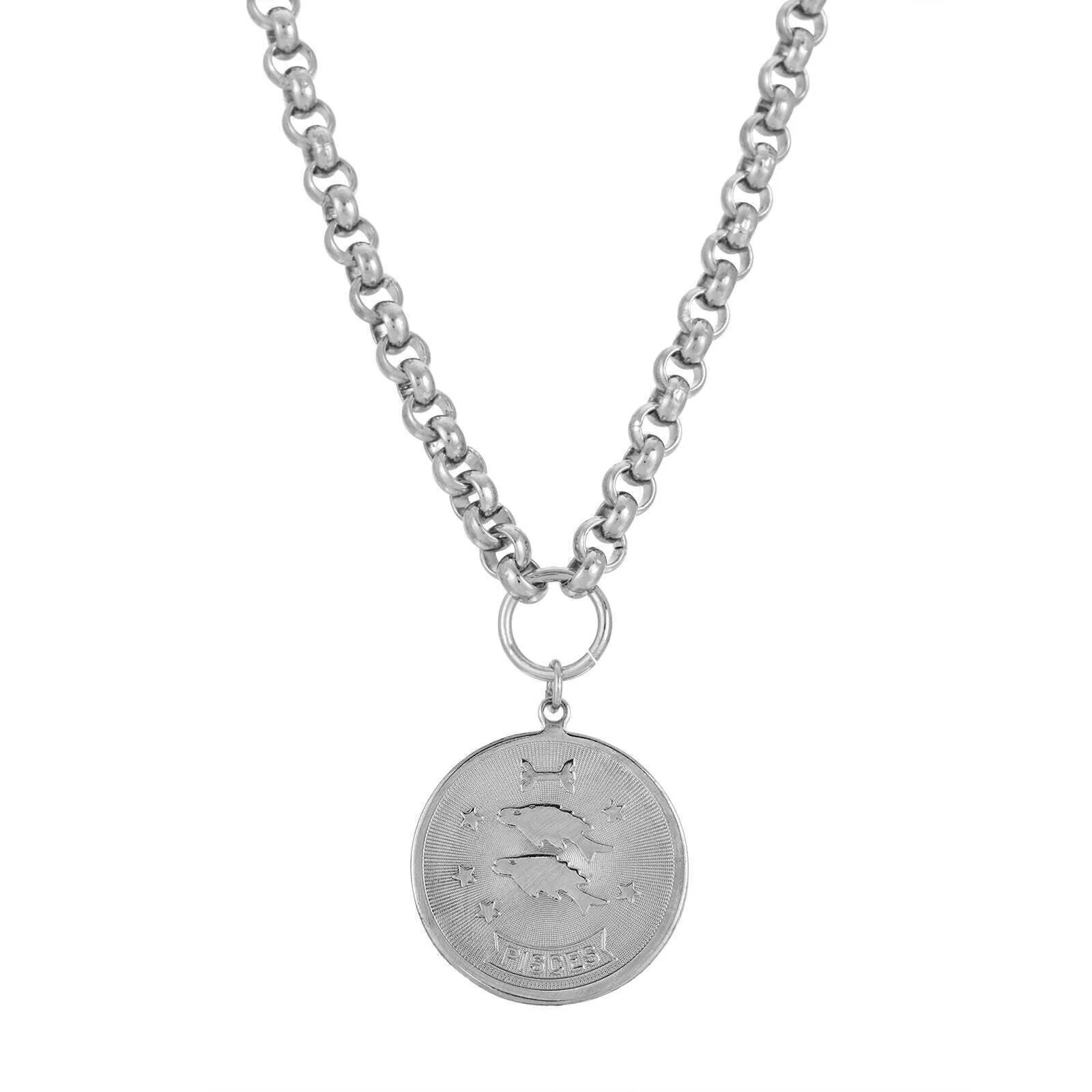 1928 Jewelry Round Zodiac Pendant Necklace 18" 1928 Jewelry