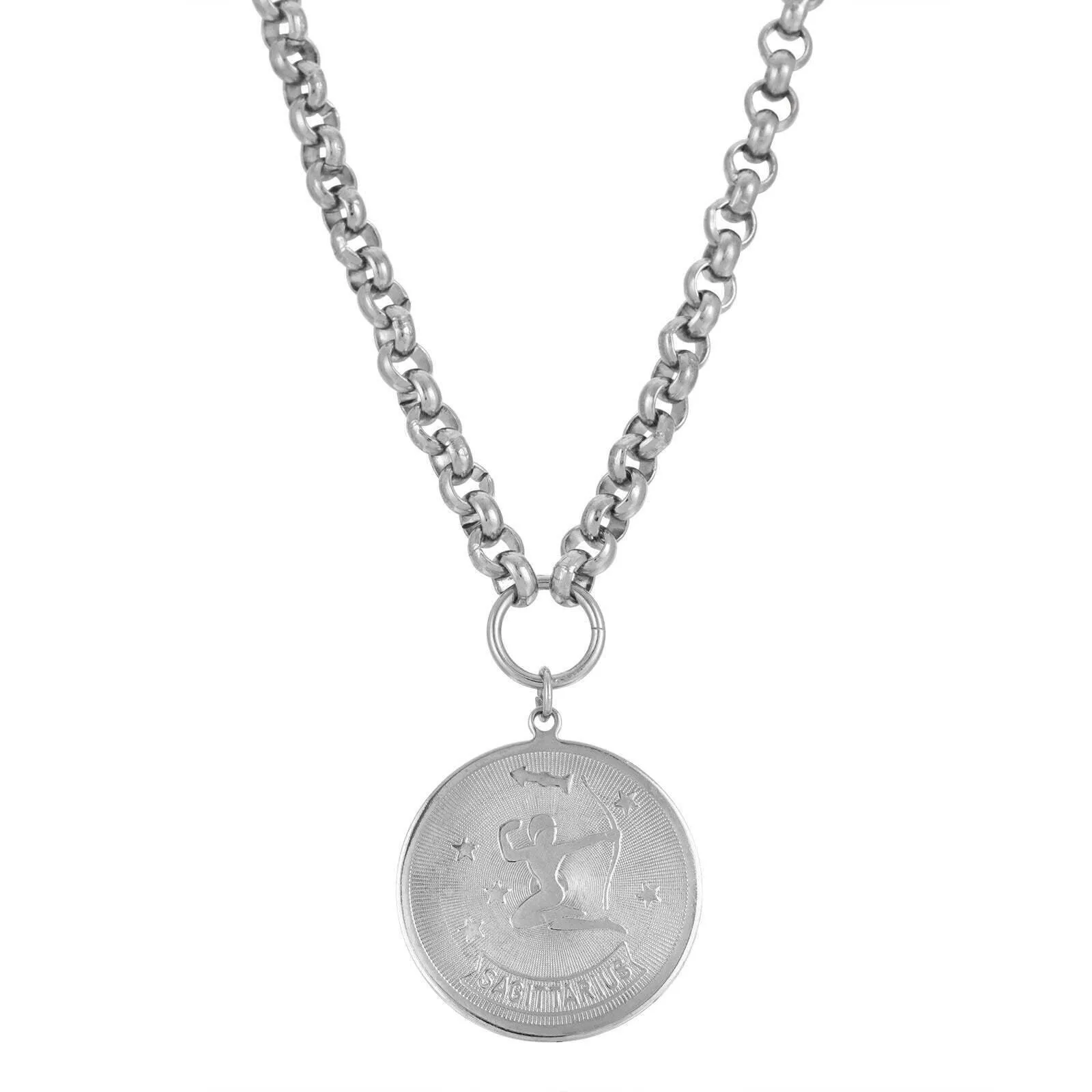 1928 Jewelry Round Zodiac Pendant Necklace 18" 1928 Jewelry