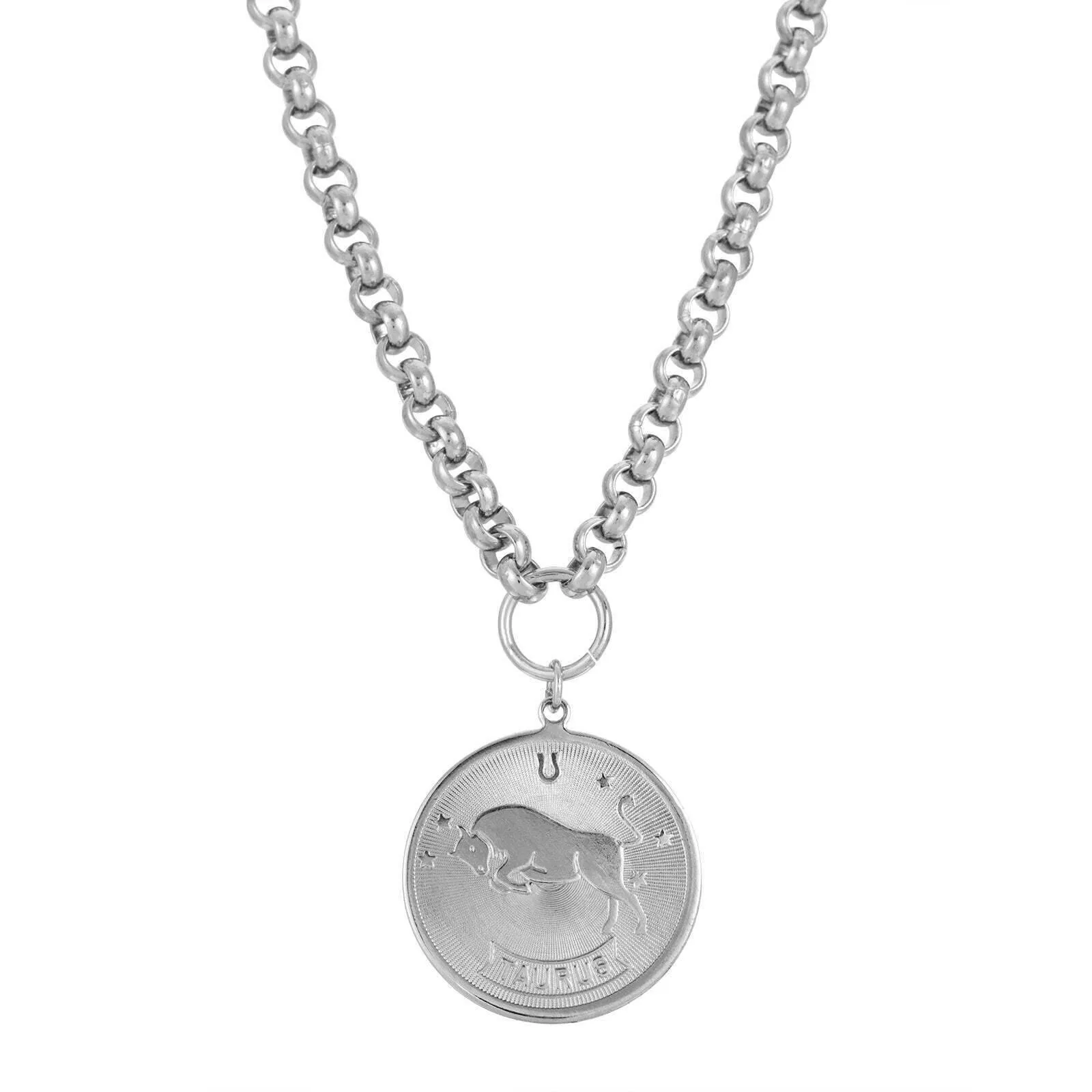 1928 Jewelry Round Zodiac Pendant Necklace 18" 1928 Jewelry