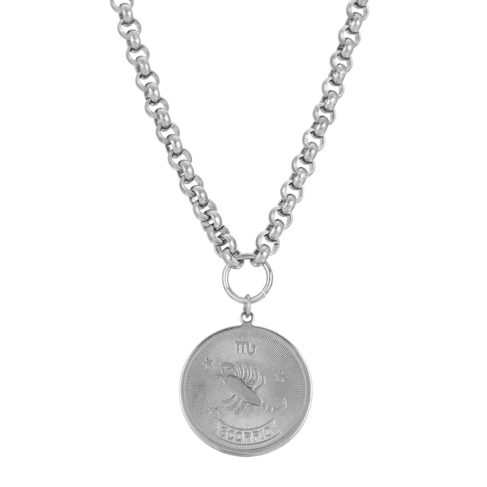 1928 Jewelry Round Zodiac Pendant Necklace 18" 1928 Jewelry