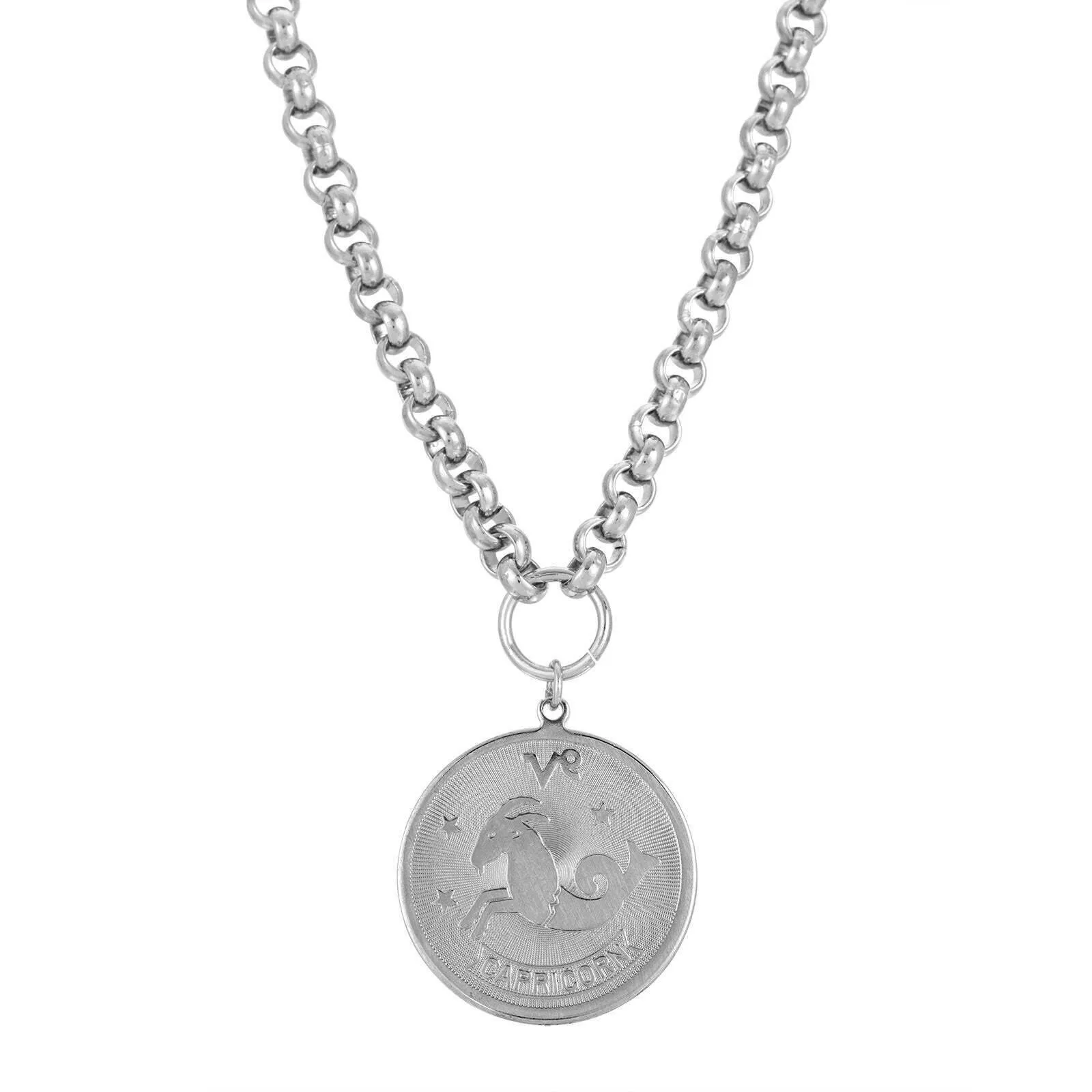 1928 Jewelry Round Zodiac Pendant Necklace 18" 1928 Jewelry