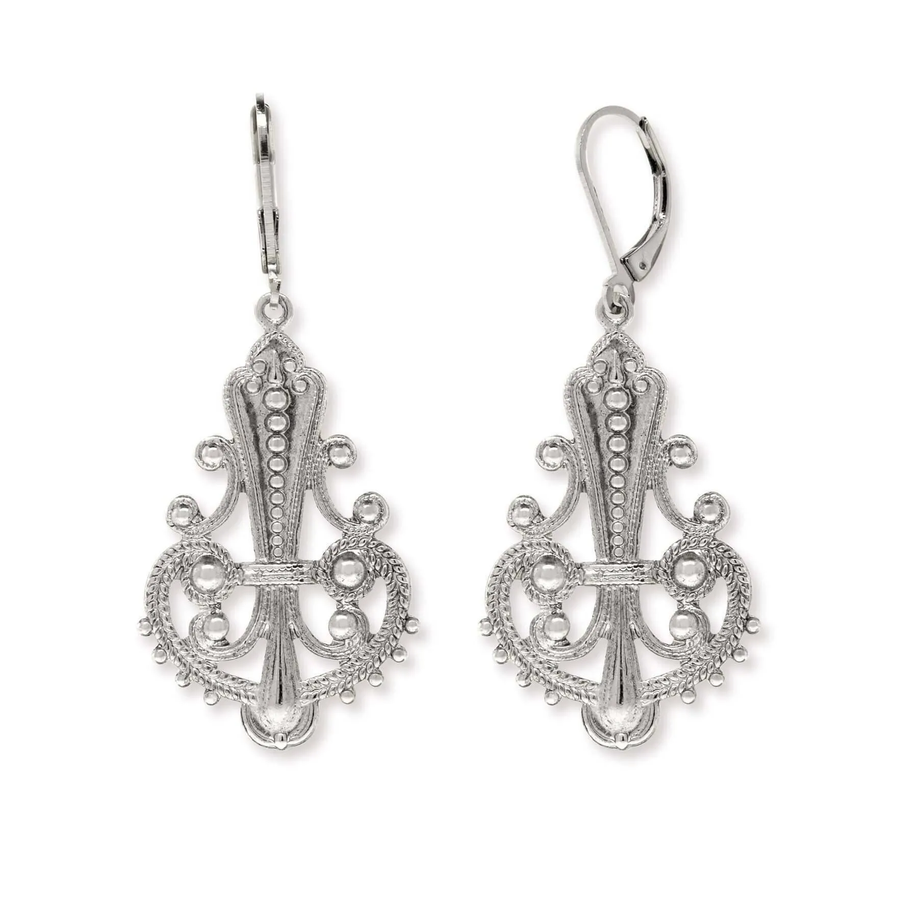 1928 Jewelry Royal Filigree Ornamental Drop Earrings 1928 Jewelry
