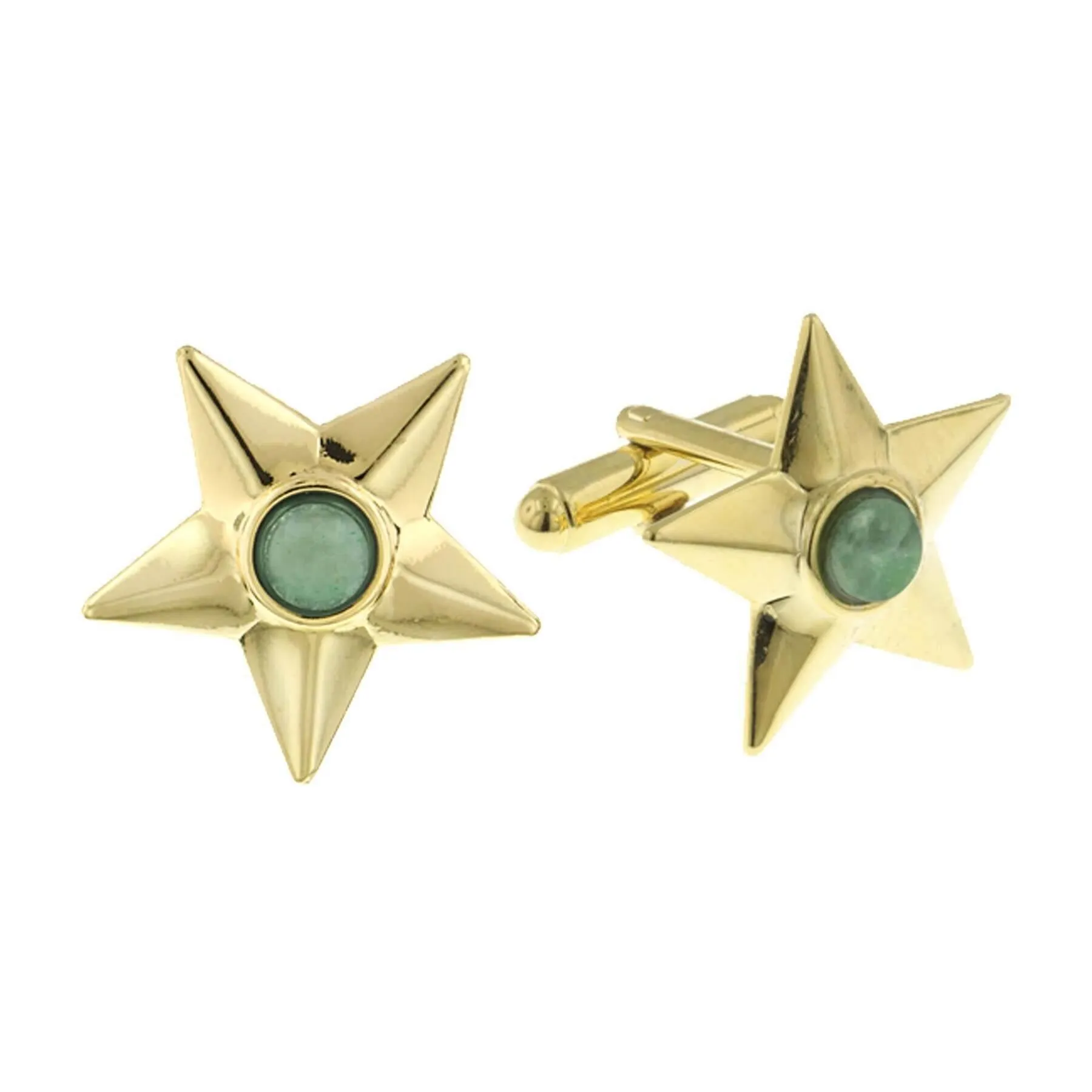 1928 Jewelry Semi Precious Gemstone Star Cufflinks 1928 Jewelry
