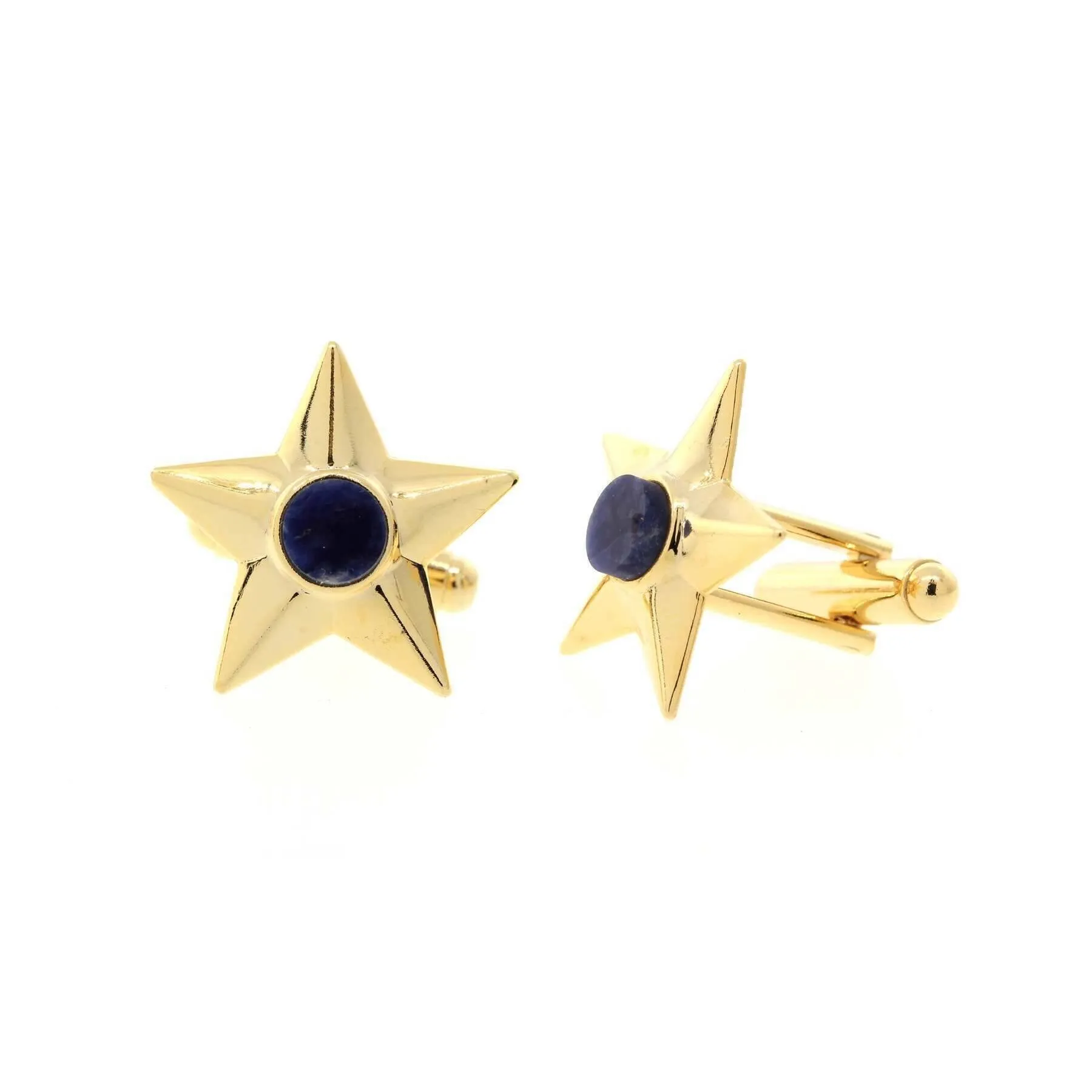 1928 Jewelry Semi Precious Gemstone Star Cufflinks 1928 Jewelry