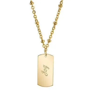 1928 Jewelry Sentiments Dog Tag Pendant Necklace 16"   3" Extender 1928 Jewelry