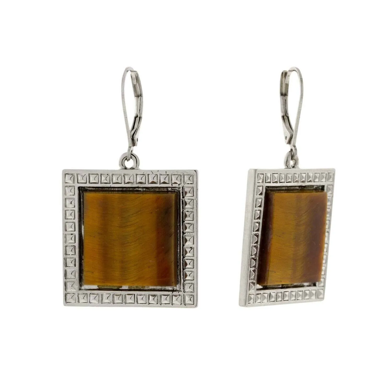1928 Jewelry Serenity Square Gemstone Drop Earrings 1928 Jewelry