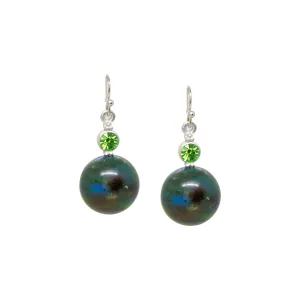 1928 Jewelry Shimmering Green Baubles & Peridot Crystals Drop Earrings 1928 Jewelry