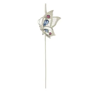 1928 Jewelry Silver Crystal Butterfly Bookmark 1928 Jewelry