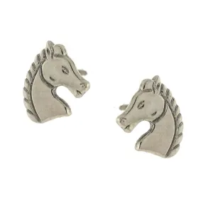 1928 Jewelry Silver Fjord Horse Stud Earrings 1928 Jewelry