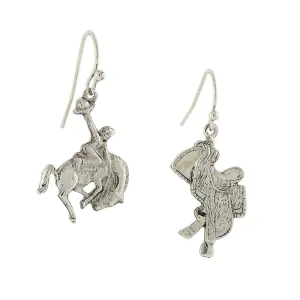1928 Jewelry Silver Horse And Saddle Earrings 1928 Jewelry