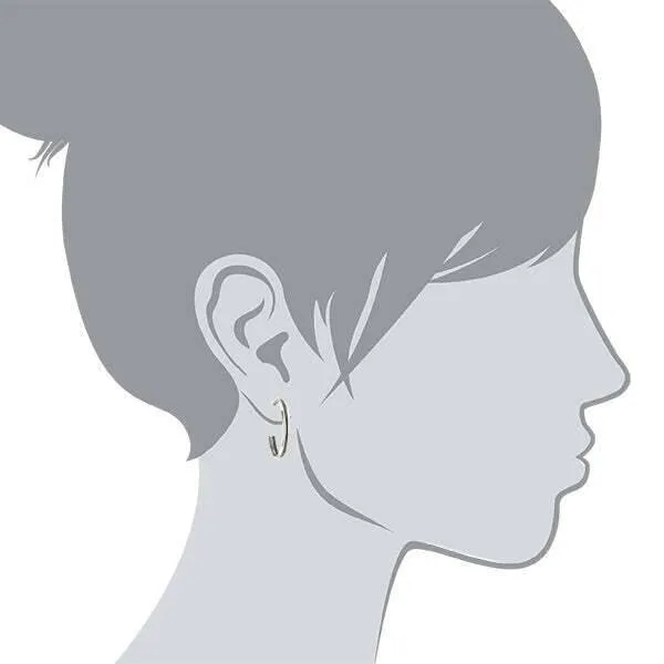 1928 Jewelry Silver Polished Classic Hoop Earrings 1928 Jewelry
