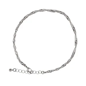 1928 Jewelry Silver Twisted Chain Anklet 9"   1.5" Extension 1928 Jewelry