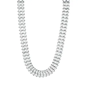 1928 Jewelry Silver W Link Necklace 19.5"   3" Extender 1928 Jewelry