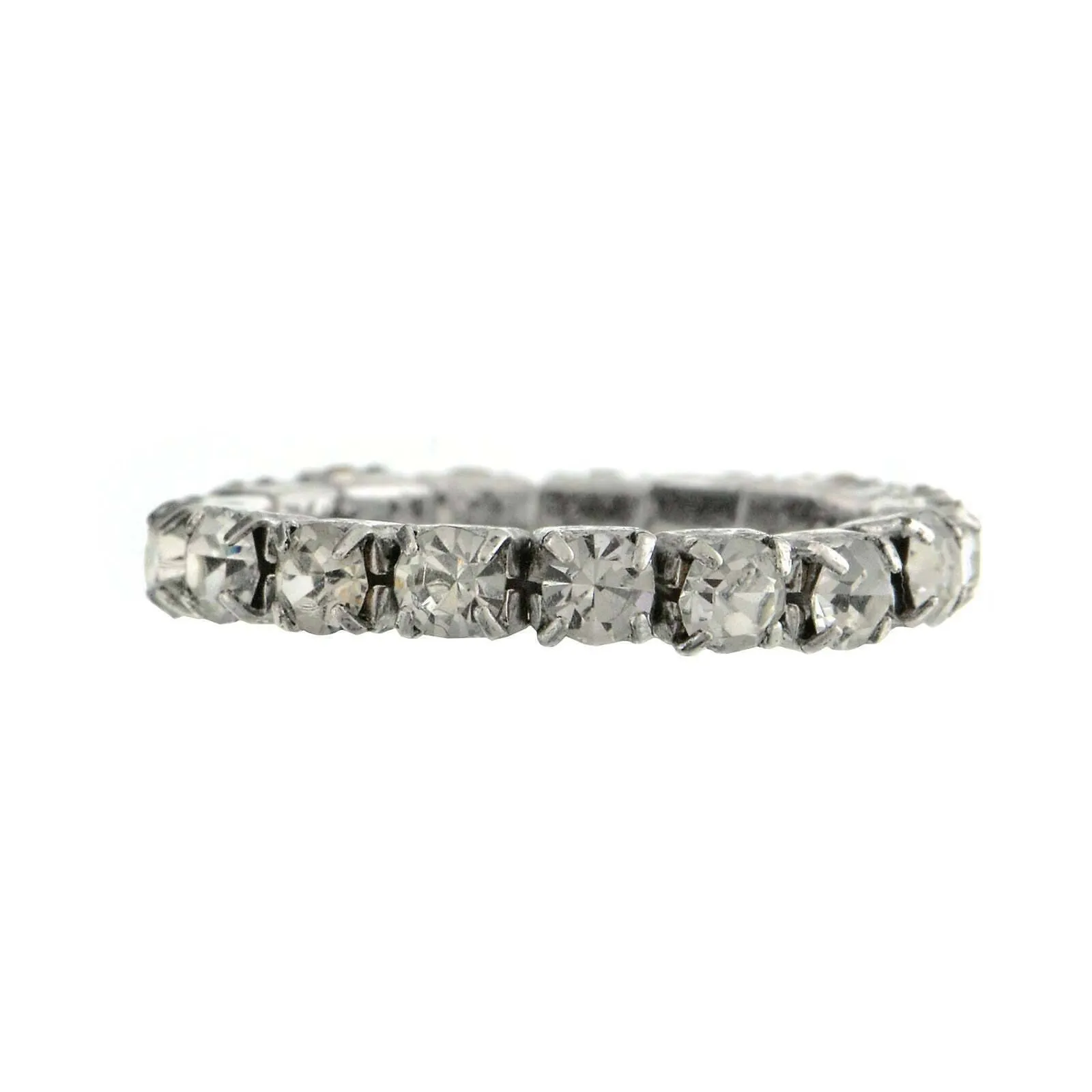 1928 Jewelry Single Row Crystal Stretch Ring 1928 Jewelry