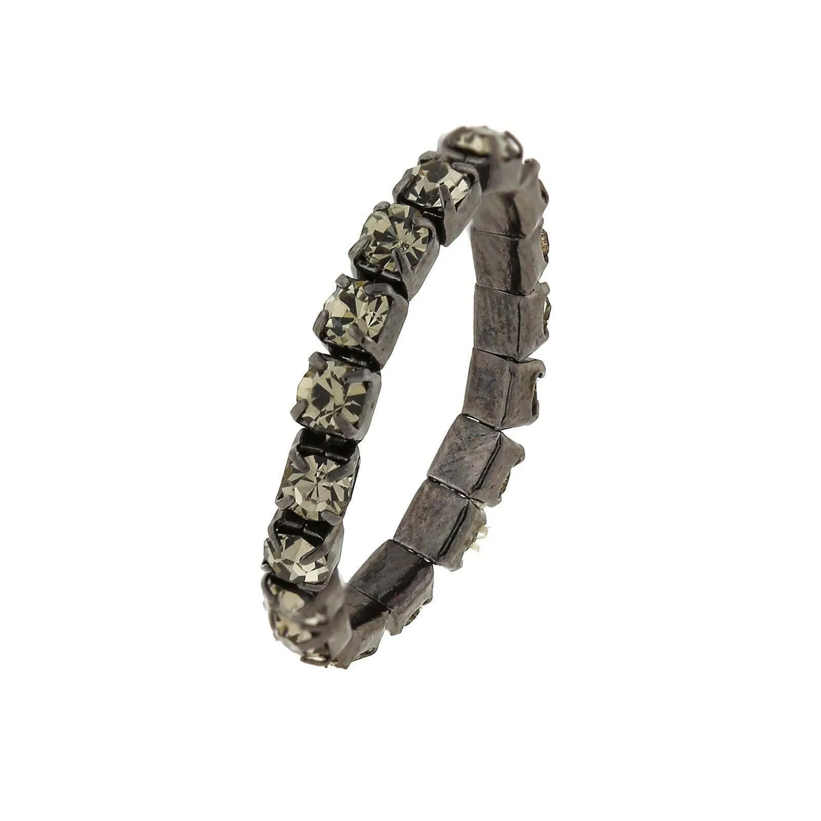 1928 Jewelry Single Row Crystal Stretch Ring 1928 Jewelry