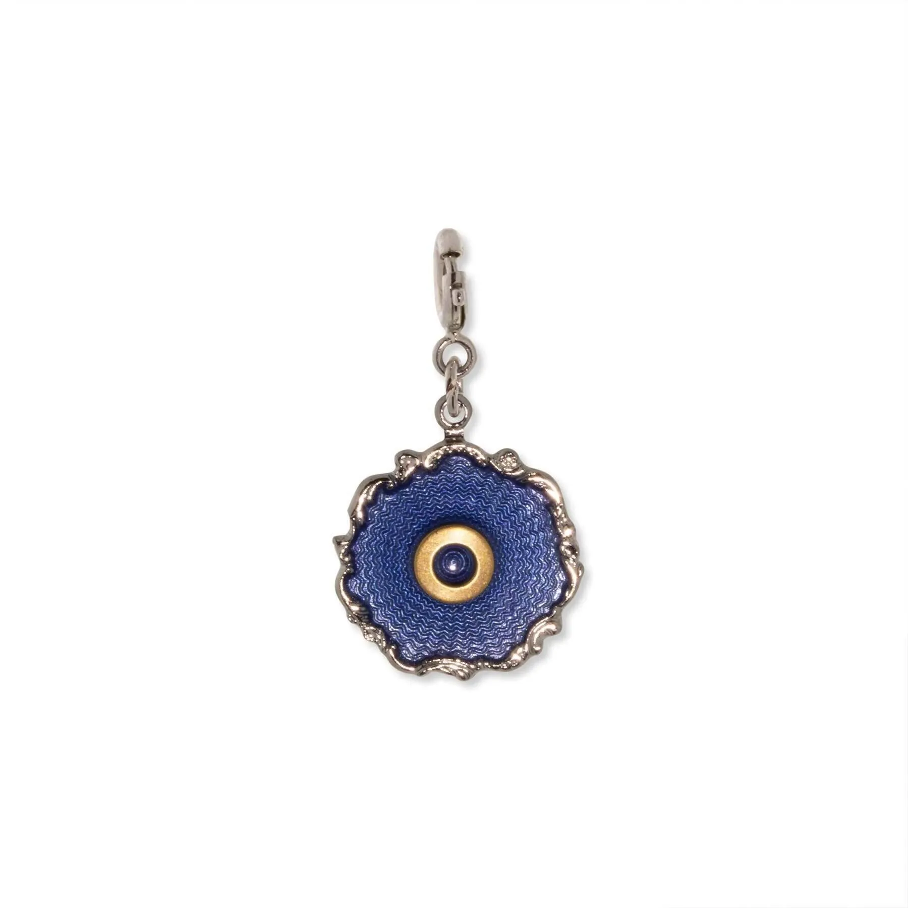 1928 Jewelry Sunburst Blue Enamel Initial Charm 1928 Jewelry