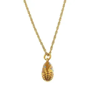 1928 Jewelry Swan Topaz Egg Light Blue Crystal Pendant Necklace 18" 1928 Jewelry