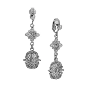 1928 Jewelry Tailored Double Starburst Clip Earrings 1928 Jewelry