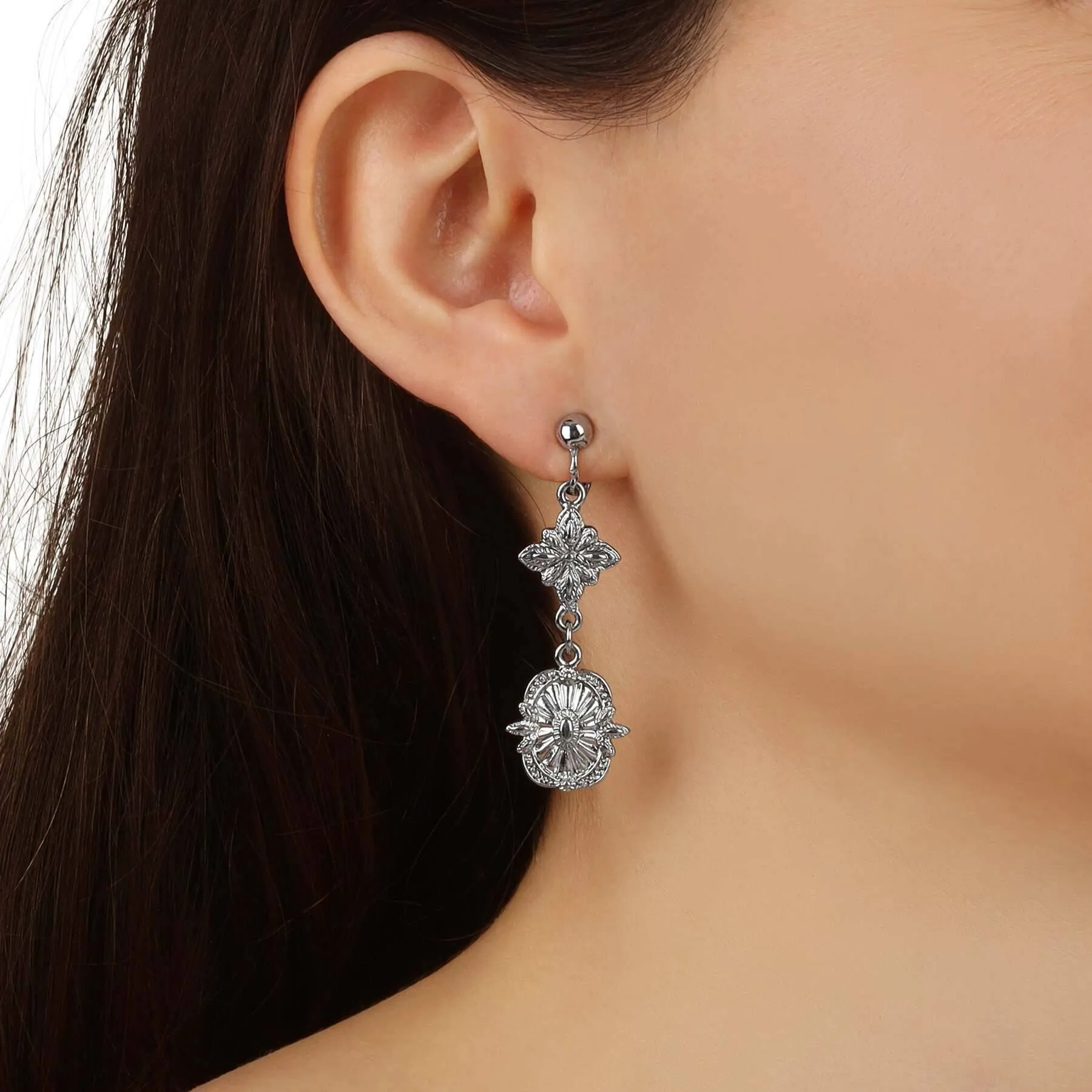 1928 Jewelry Tailored Double Starburst Clip Earrings 1928 Jewelry