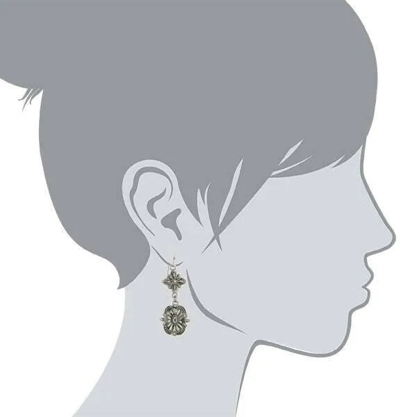1928 Jewelry Tailored Double Starburst Drop Earrings 1928 Jewelry