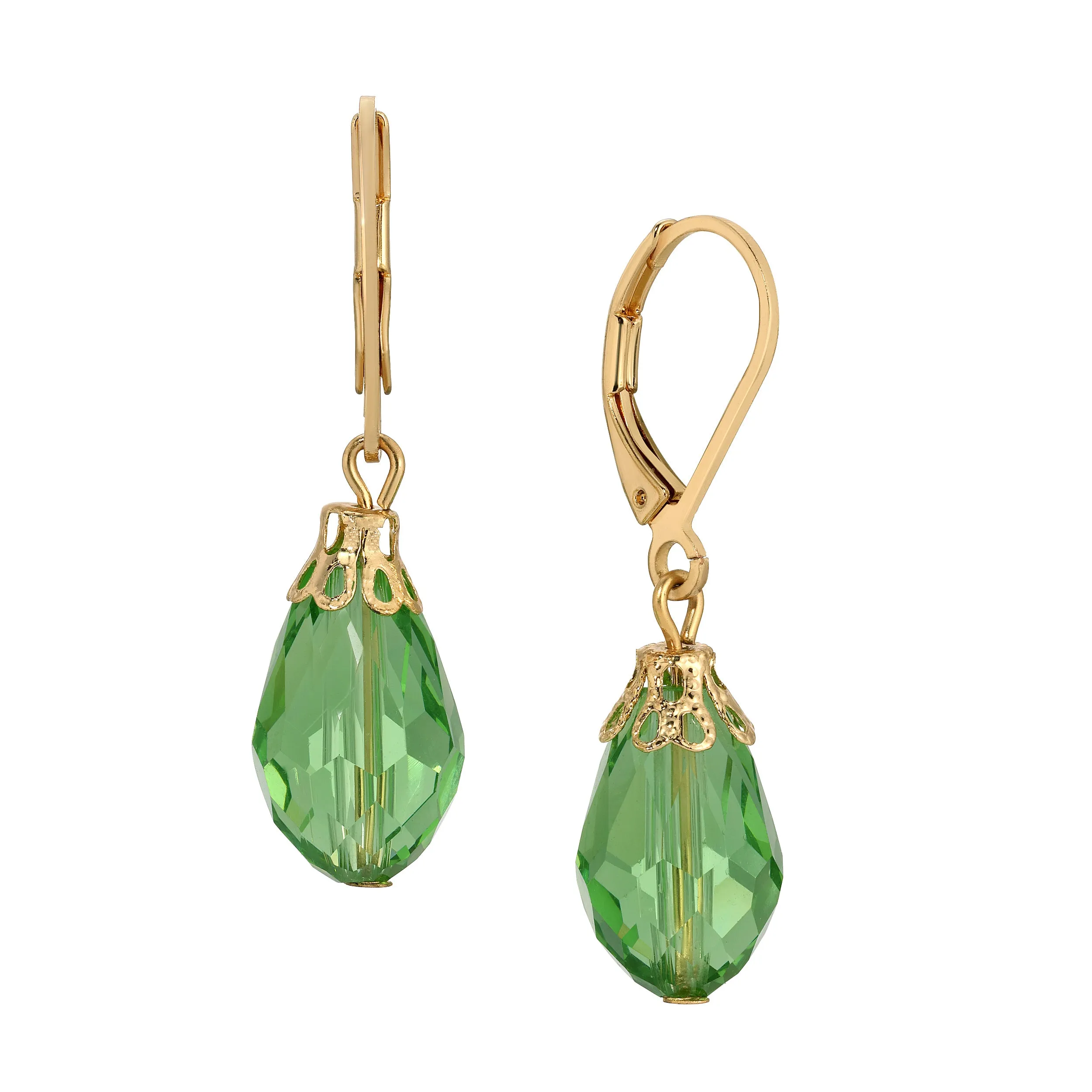 1928 Jewelry Teardrop Crystal Bead Allure Drop Earrings 1928 Jewelry