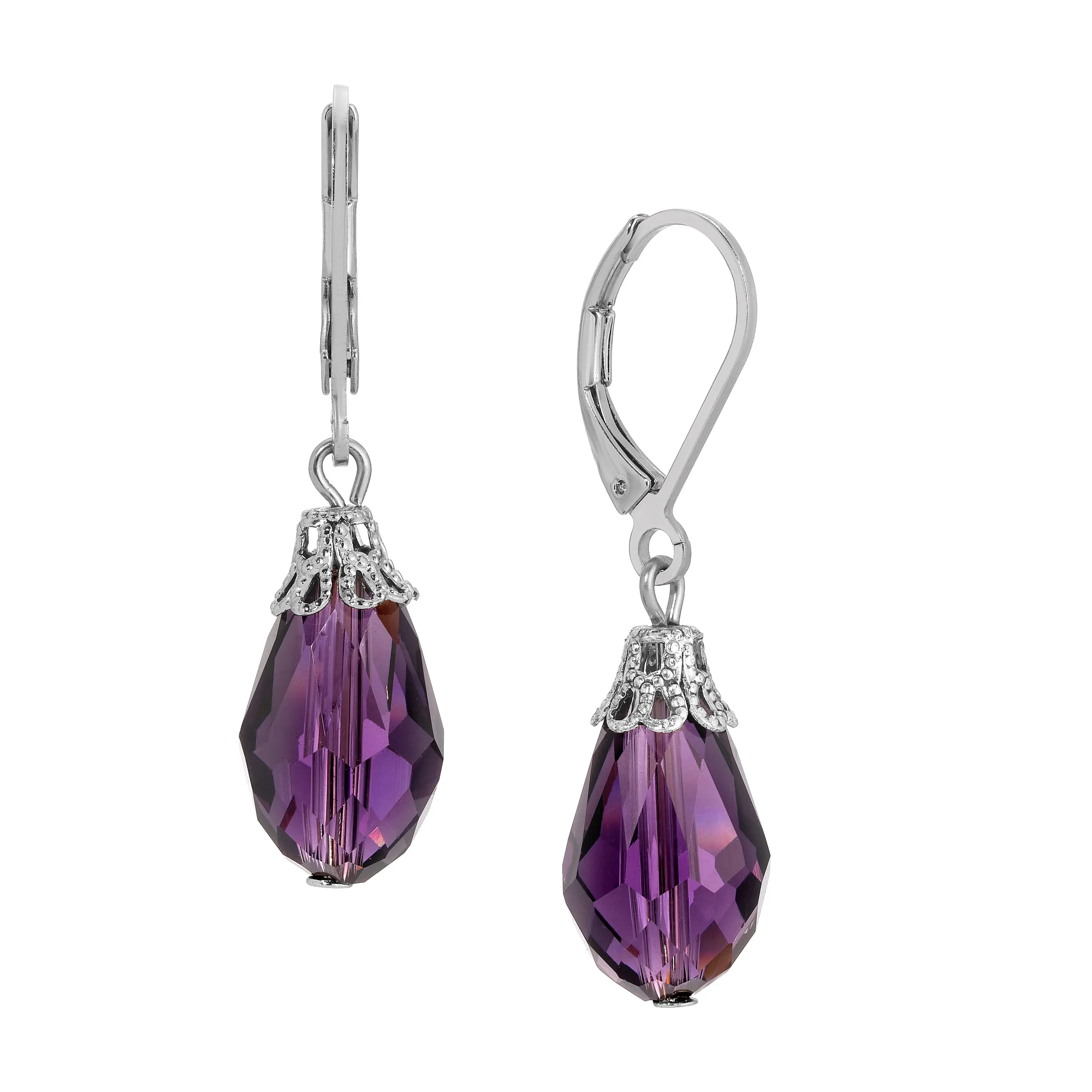 1928 Jewelry Teardrop Crystal Bead Allure Drop Earrings 1928 Jewelry