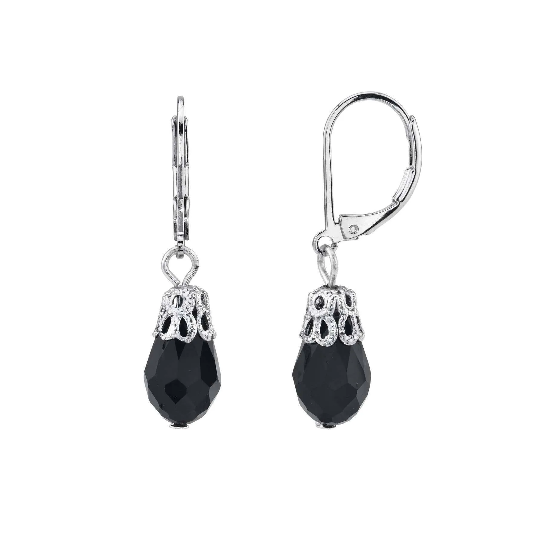 1928 Jewelry Teardrop Crystal Bead Allure Drop Earrings 1928 Jewelry