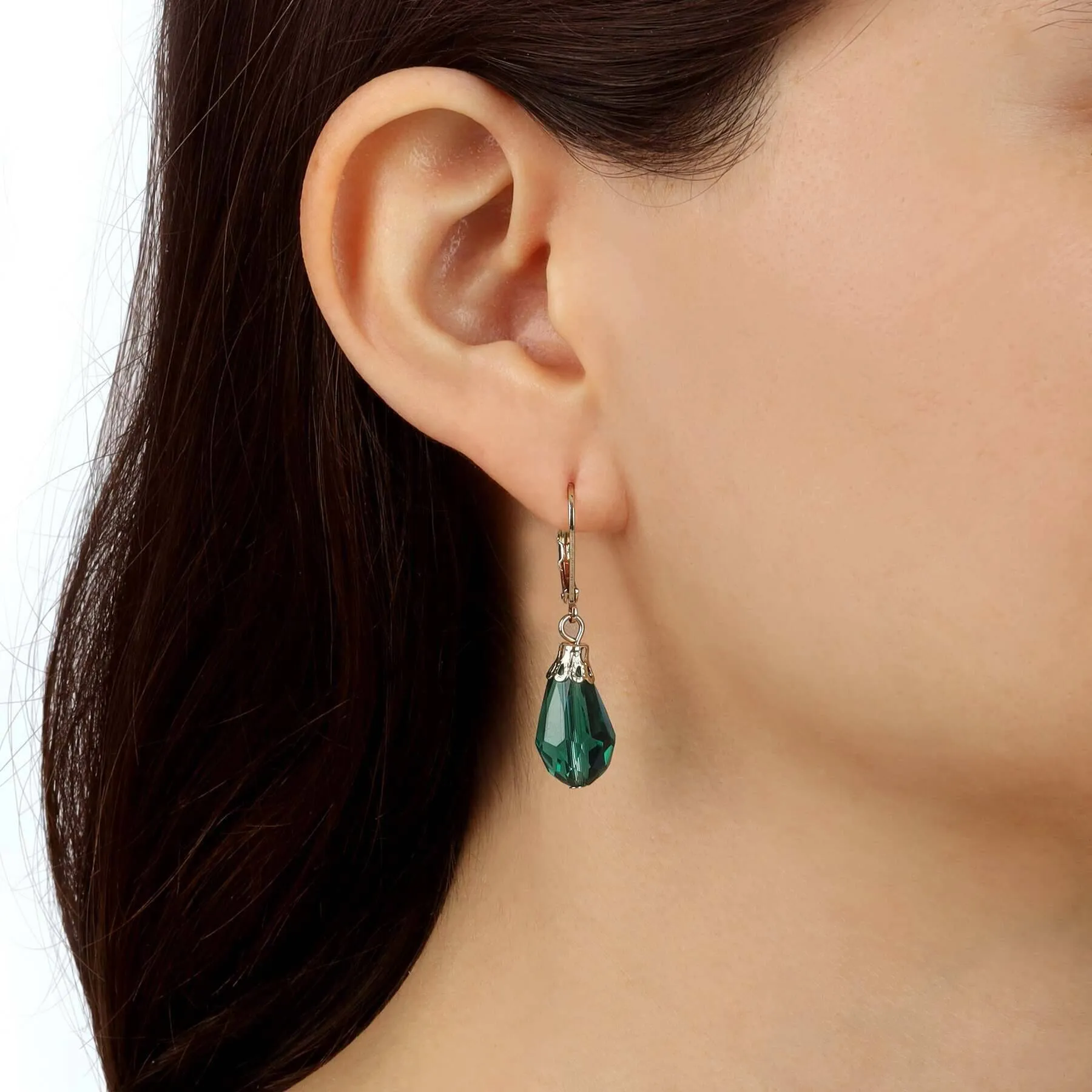 1928 Jewelry Teardrop Crystal Bead Allure Drop Earrings 1928 Jewelry