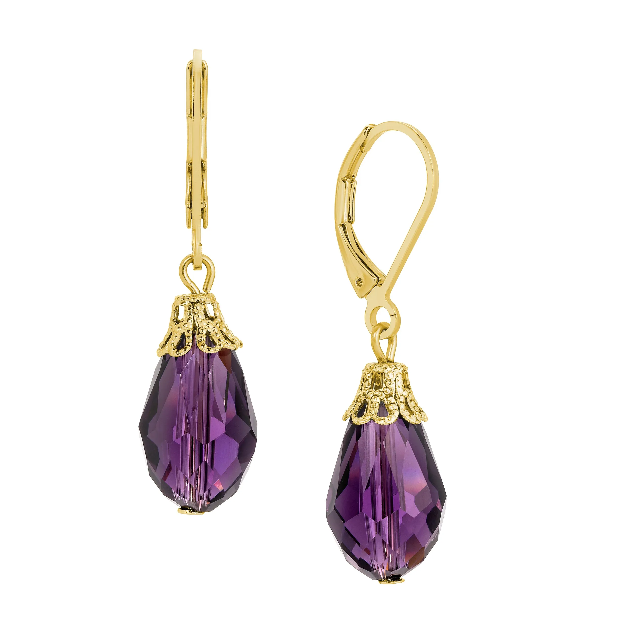 1928 Jewelry Teardrop Crystal Bead Allure Drop Earrings 1928 Jewelry