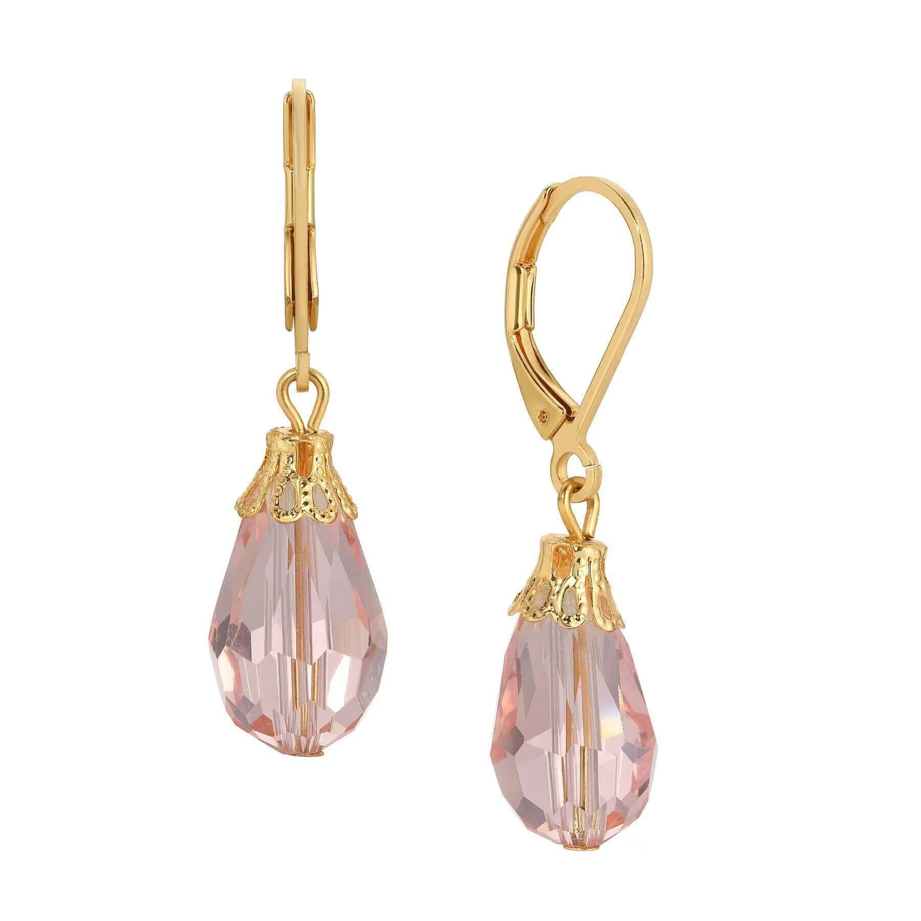 1928 Jewelry Teardrop Crystal Bead Allure Drop Earrings 1928 Jewelry