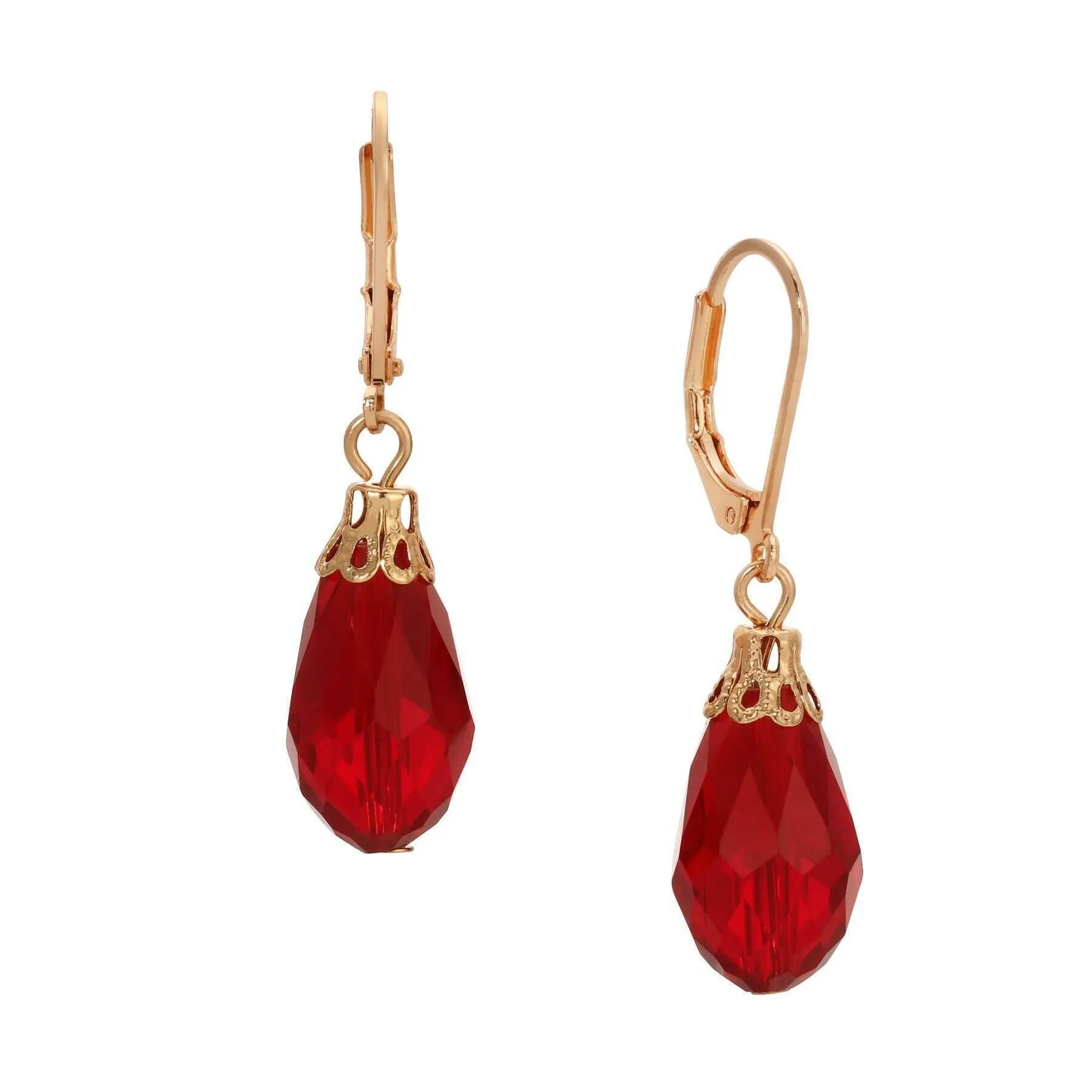1928 Jewelry Teardrop Crystal Bead Allure Drop Earrings 1928 Jewelry