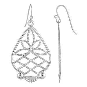 1928 Jewelry Teardrop Filigree Drop Earrings 1928 Jewelry