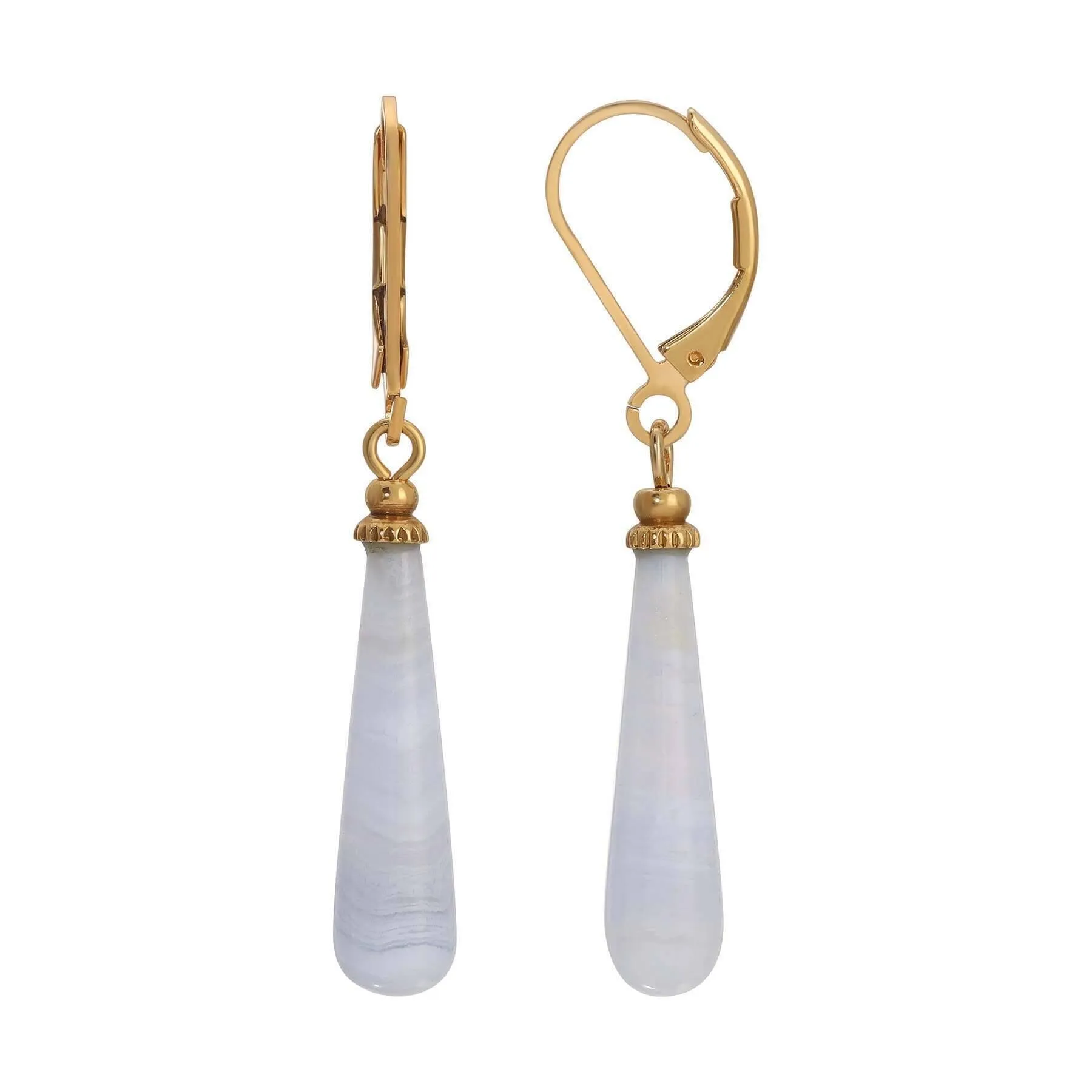 1928 Jewelry Teardrop Gemstone Drop Earrings 1928 Jewelry
