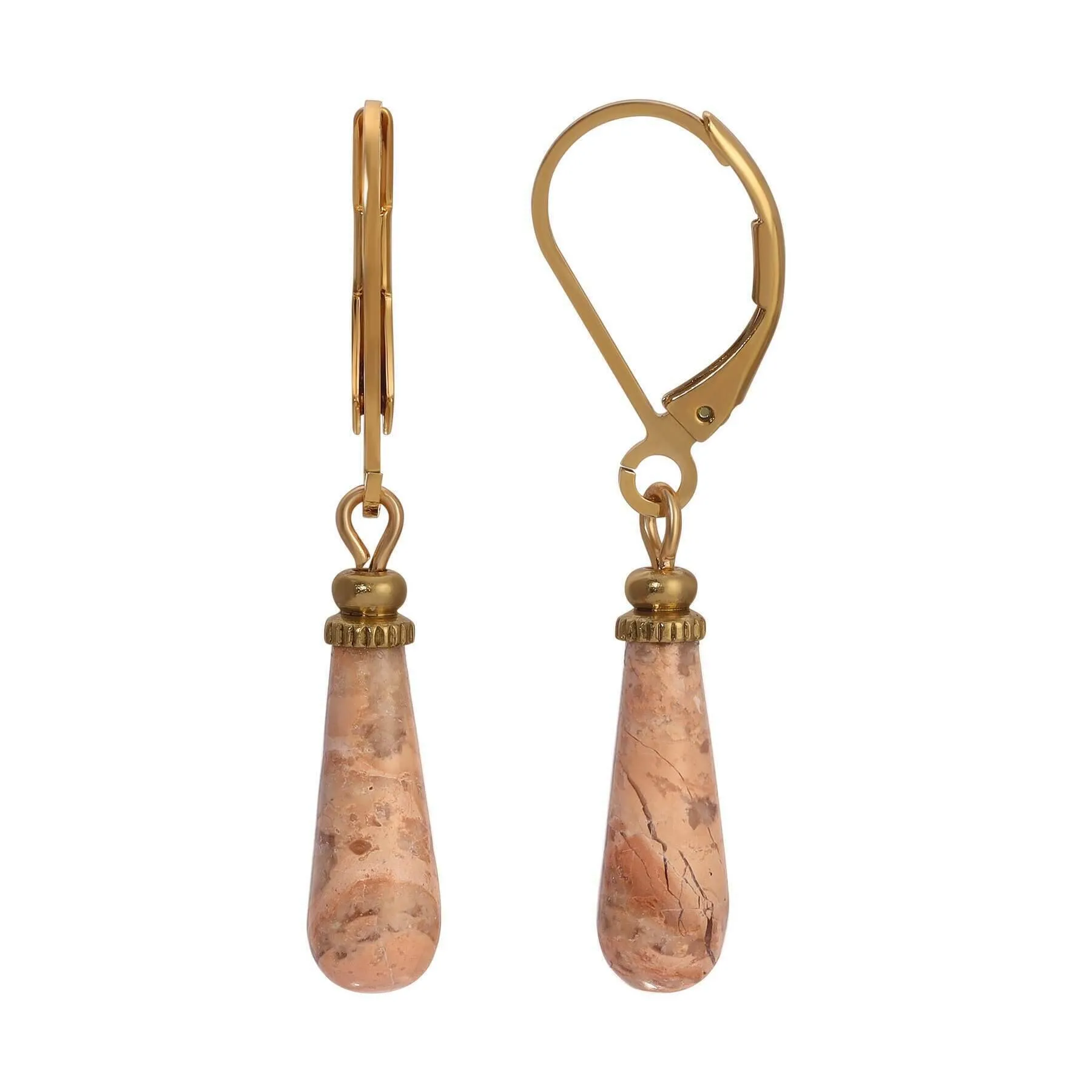 1928 Jewelry Teardrop Gemstone Drop Earrings 1928 Jewelry