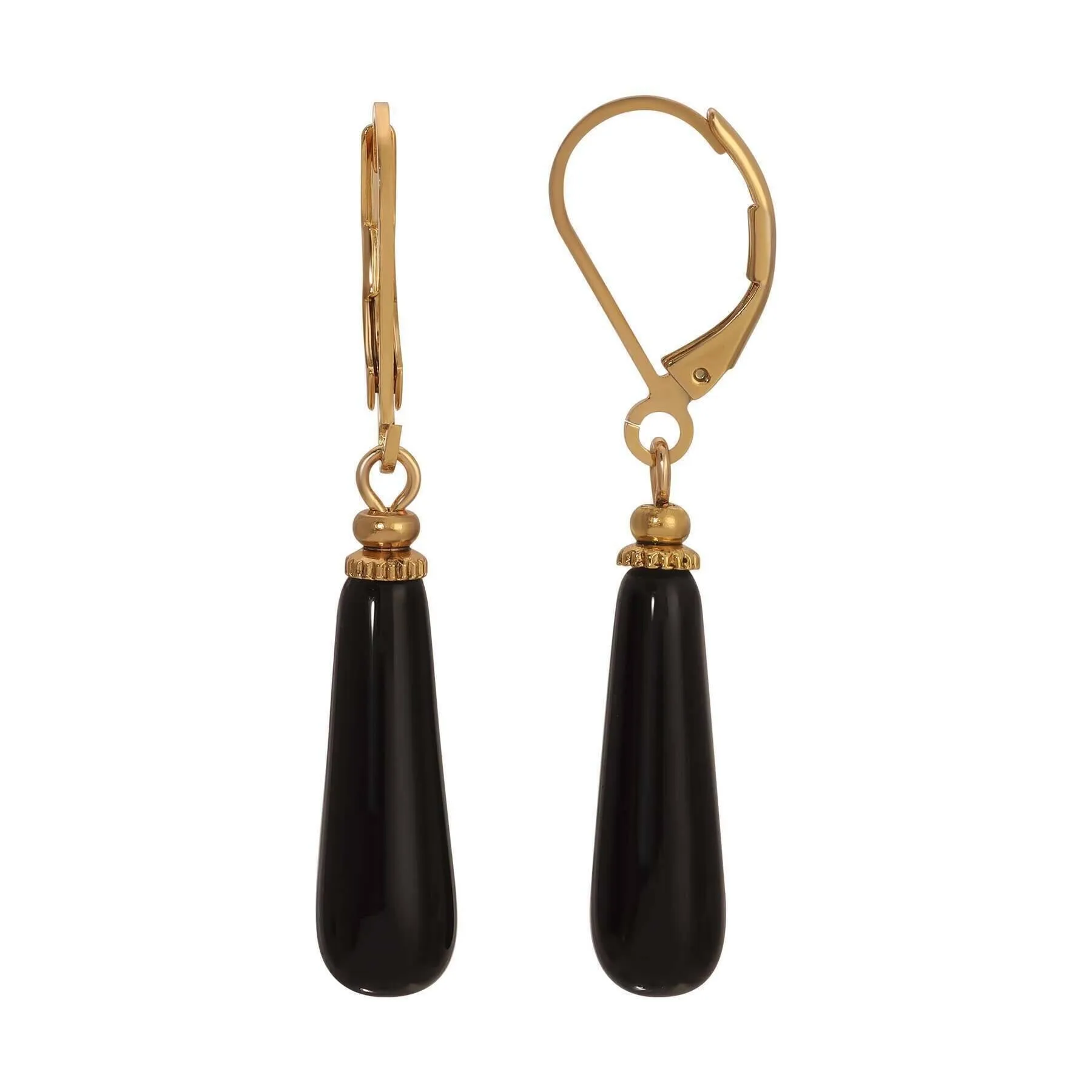 1928 Jewelry Teardrop Gemstone Drop Earrings 1928 Jewelry