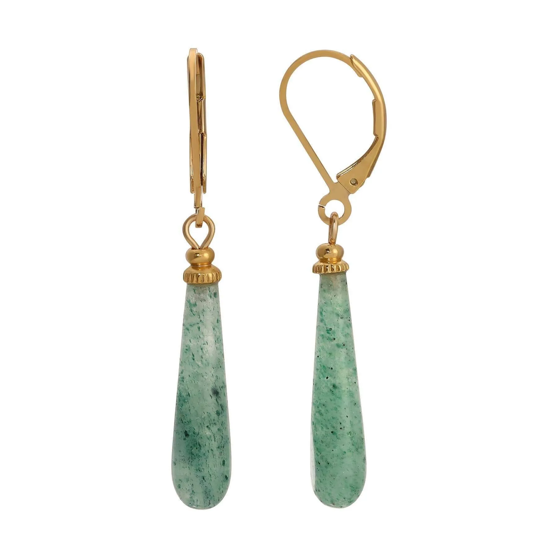 1928 Jewelry Teardrop Gemstone Drop Earrings 1928 Jewelry