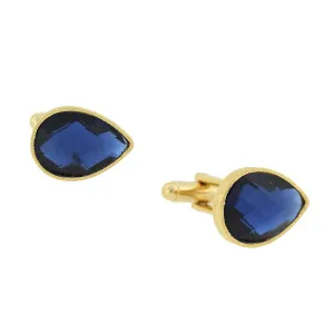 1928 Jewelry Teardrop Montana Blue Cufflinks 1928 Jewelry