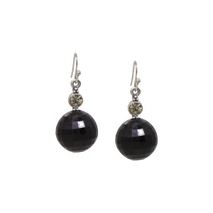 1928 Jewelry Tessellated Black Baubles & Crystals Drop Earrings 1928 Jewelry