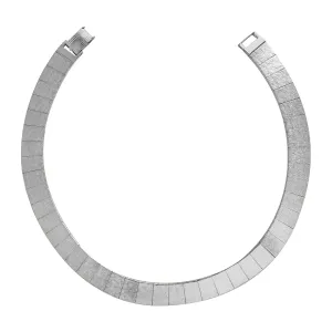 1928 Jewelry Textured Metal Link Mesh Collar Necklace 1928 Jewelry