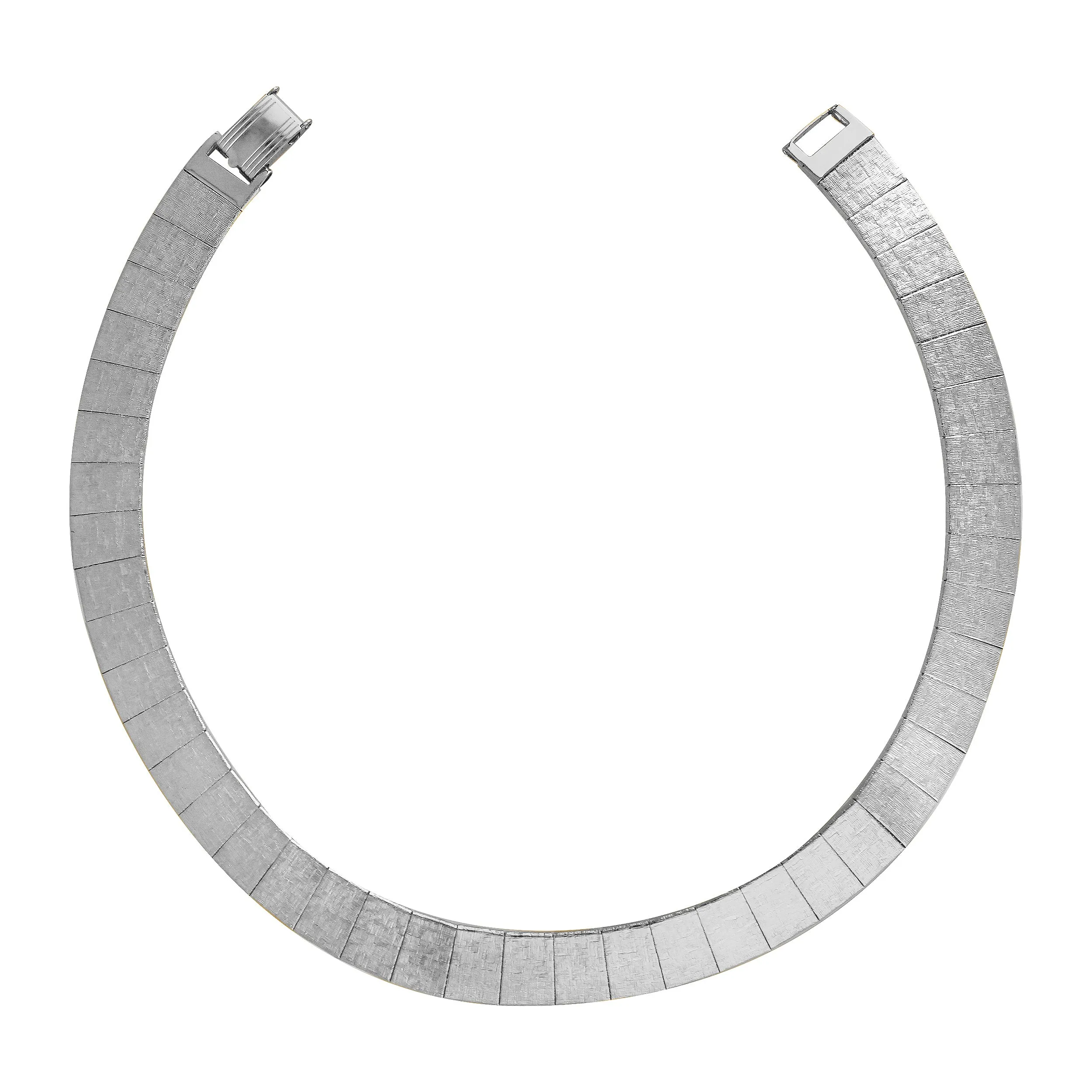 1928 Jewelry Textured Metal Link Mesh Collar Necklace 1928 Jewelry