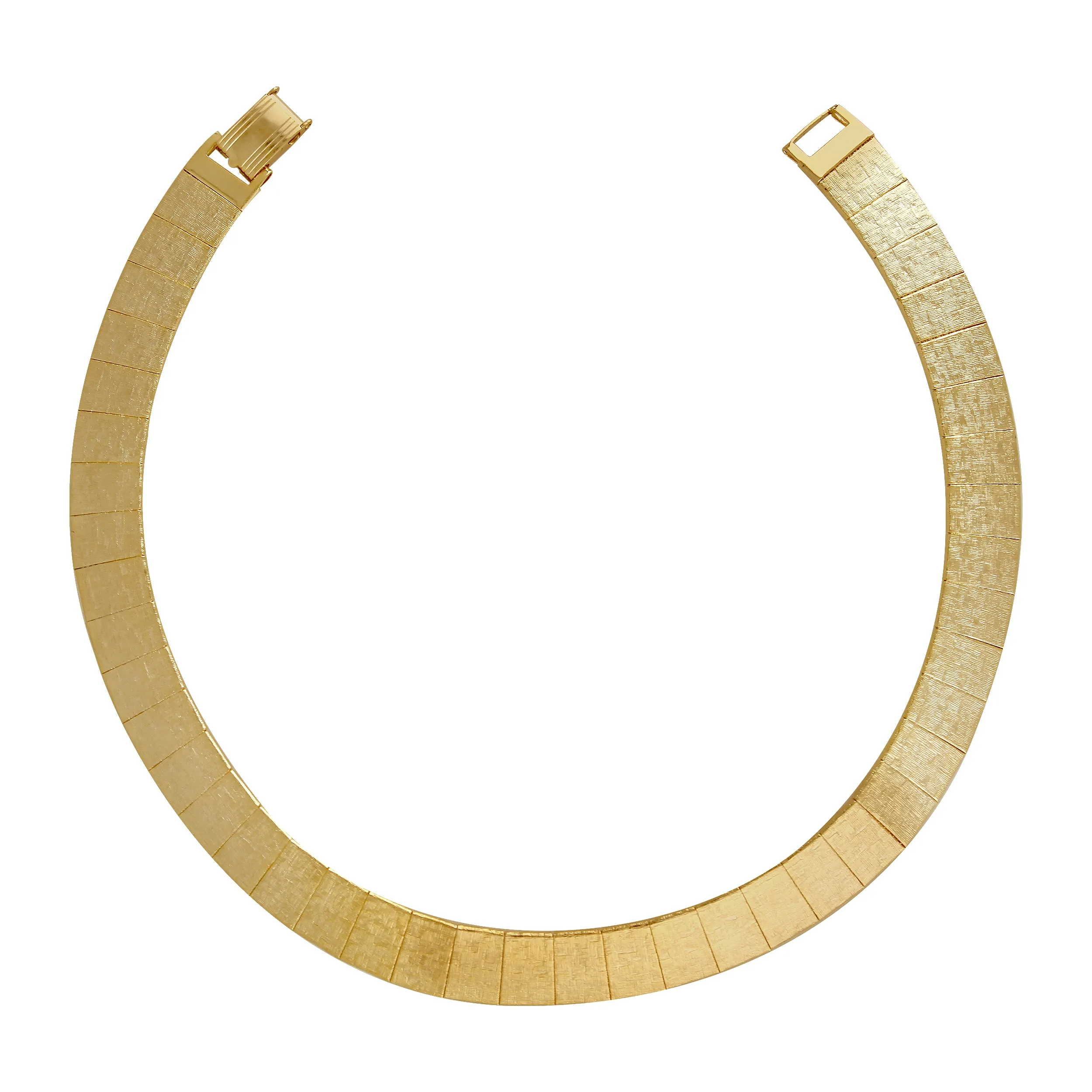 1928 Jewelry Textured Metal Link Mesh Collar Necklace 1928 Jewelry