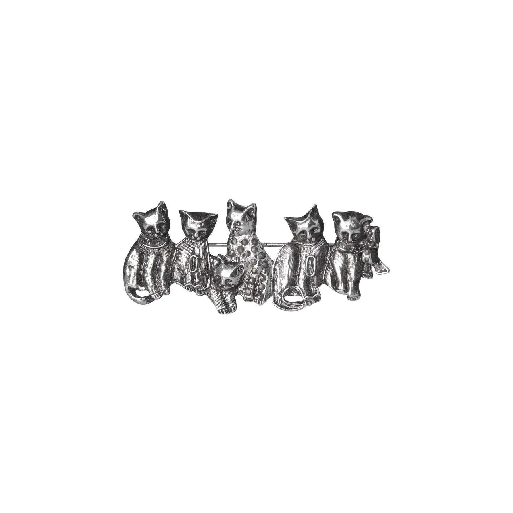 1928 Jewelry Timeless Cats Faux Marcasite Pin 1928 Jewelry